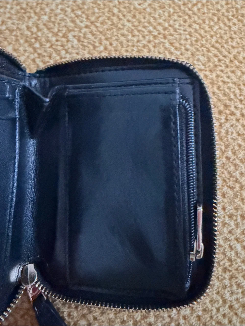 Coach Black Leather Zip Card Case — Disney Collaboration
